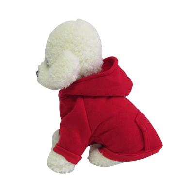 China Viable Solid Color With Hat And Pocket Dog Hoodie Pet Clothes for sale