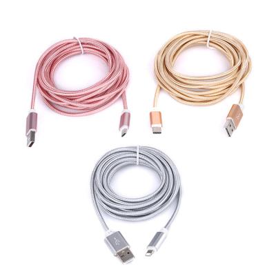 China Large Camera Quality Nylon Braided USB Cable 3m Charging For Smart Phone for sale