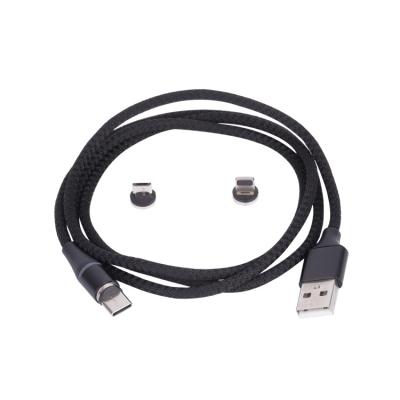 China Mobile Phone 3 in 1 Usb Phone Charger Strong Magnetic Nylon Cable for sale