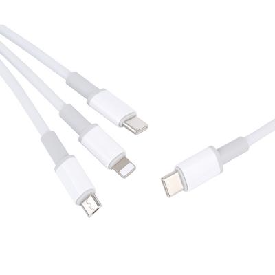 China MP3/MP4 Player 5V Nylon Braid TYPE-C Male Head One Drag Three Cable 3A TYPE-C USB Fast Charging Charging Cable for sale