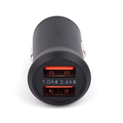 China High Quality Mobile Phone Mini Dual Ports Car USB Charger Fast Car Charger for sale