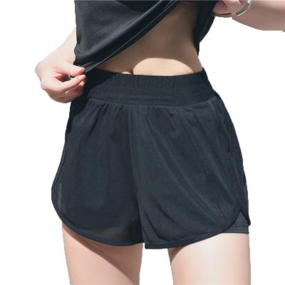 China Summer Mesh Black Track Shorts Breathable QUICK DRY Women's Gym Sports Short Pants for sale