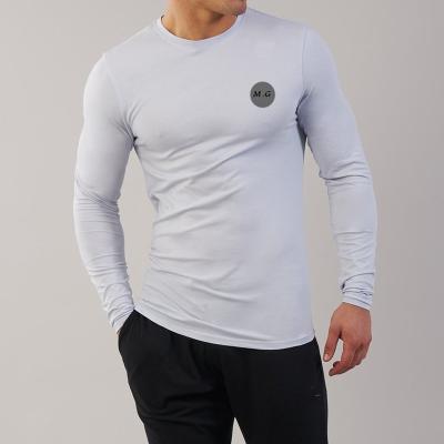 China High Quality Gym Men's Anti-pilling Cuved Edge Longsleeve T-Shirt for sale