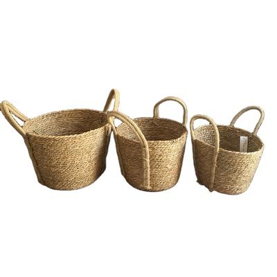 China Wholesale Home Decoration Viable Shop Window Woven Vegetable Plankton Storage Basket Flower Plant Wooden Indoor Baskets for sale