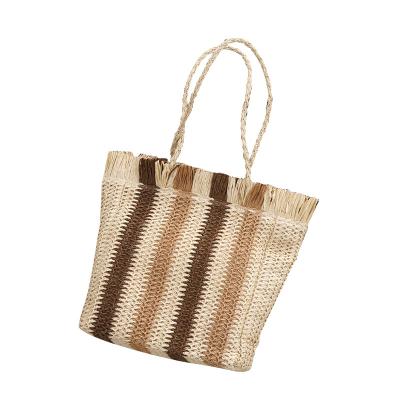 China High Quality Straw Bag Summer Beach Bag Handbags For Women Bohemian Style Tassel Large Capacity Wholesale High Quality Single Shoulder for sale