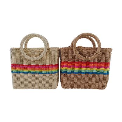 China High Quality Straw Bag Summer Beach Bag Handbags For Women Bohemian Style Mini Handmade Mobile Phone Bag for sale