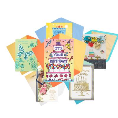 China Europe Print Free Sample Custom Happy Birthday Greeting Cards Thank You Christmas Cards 7.19