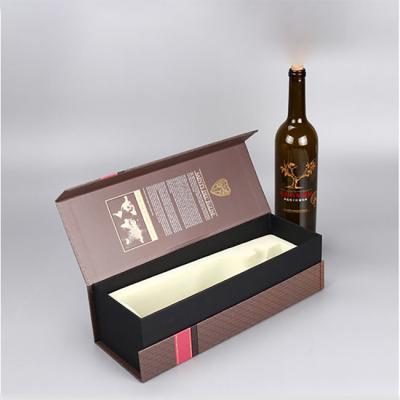 China Recycled Luxury Custom Magnetic Materials Cardboard Wine Box Wine Bottle Paper Gift Packaging Box For Wine for sale