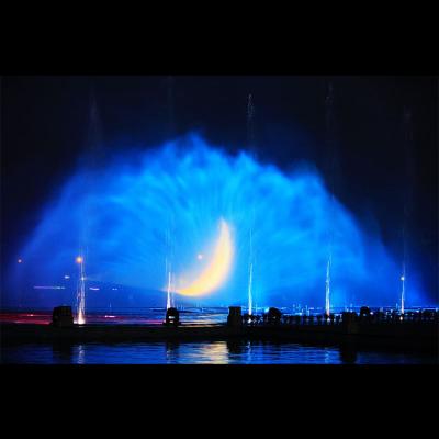 China Modern Floating Lake Pond Decorative Water Fountains Dancing Fountain Water Screen For Spotlight for sale