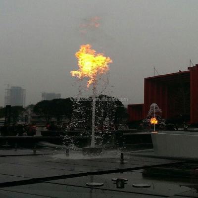 China Modern Stainless Steel Fire Fountain Fire Mixing Water Fountain for sale