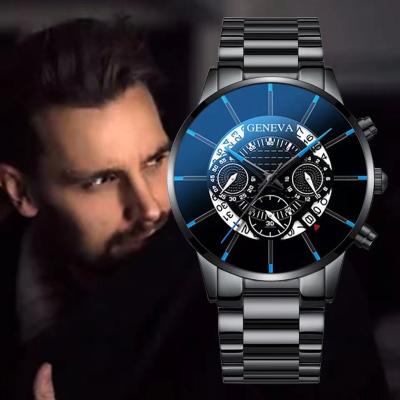 China New Day/Date Men Watches Stainless Steel Luxury Famous Sports Mens Military Mesh Calendar Watch Men Business Quartz Luminous Watch for sale