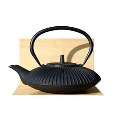 China 0.8 Liter Japanese Style Viable Cast Iron Teapot Black Kettle for sale