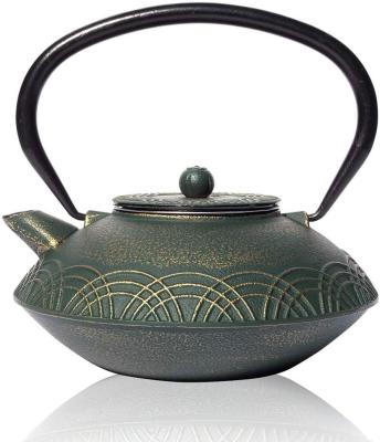 China Sustainable green Hiyaku cast iron teapot, 800ml, Japanese style teapot, Tetsubin kettle for sale