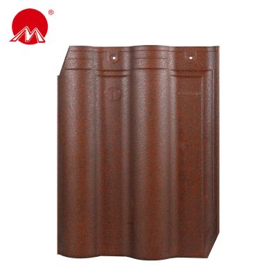 China Roof Tile / Luxury Semi Matte Ceramic Clay Roof Tiles With Low Price Building Materials for sale