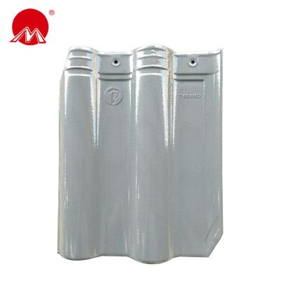 China Luxury Quick Polished Light Gray Majestic Ceramic Roof Tiles for sale