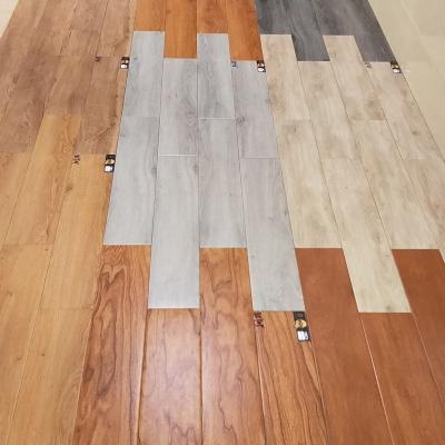 China Rustic Tiles Natural Wood Finish Porcelain Glazed Ceramic Wood Tile For Bedroom Flooring for sale