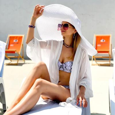 China Summer COMMON Luxury Hat Colorful Beach Sun Covers Designer Hat Sun Beach Straw Hat For Women Wide Brim Luxury Brand for sale