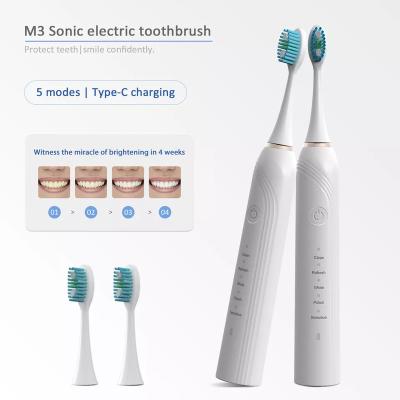 China Wholesale OEM Food Grade OEM Private Label Rechargeable Sonic Electric Toothbrush 5 Modes Power Toothbrush Sonic Toothbrush for sale