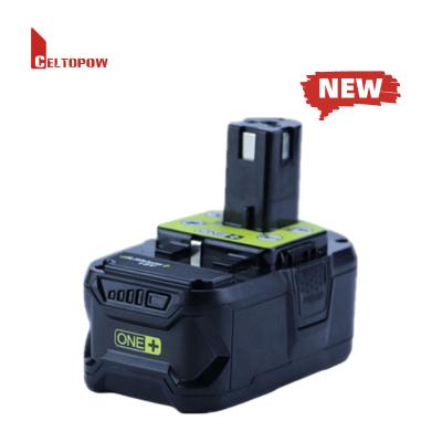 China Machine Tools Factory Supply P108 Cordless Power Tool Battery 18V Li-ion Rechargeable Battery For RYB Cordless Drill P108 P107 Battery for sale