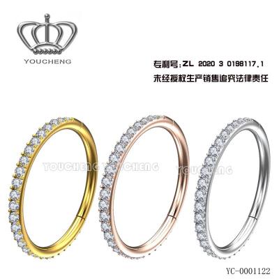 China 316L Seamless Segment Hinged Surgical Steel Cute Ring Hoop for sale