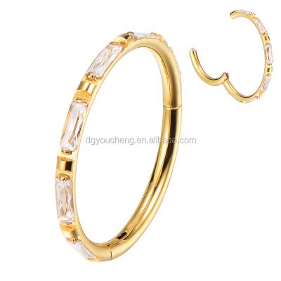 China 316L Stailess Steel CLASSIC Ring Clicker Ring Seamless Hinged Segment for sale