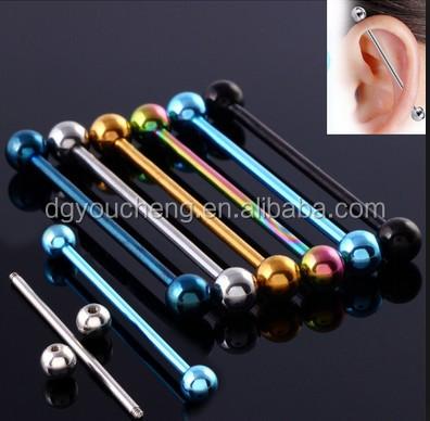 China Popular stainsteel 316l steel industrial barbell body piercing jewelry for sale