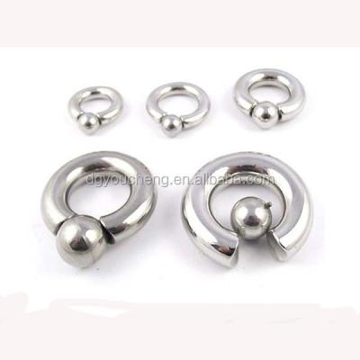 China Stainless Steel 316L Stainless Steel Captive Bead Ring Jewelry for sale