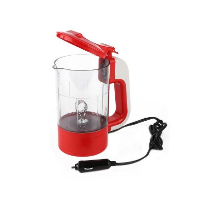 China Hot Selling 500ml Plastic Material Auto Car Cordless Electric Kettle 12v 24v Mini Kettle for sale