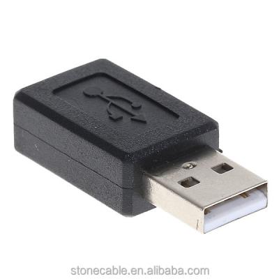 China Mobile Phone Types Mini USB Female To USB 2.0 OTG Female Adapter Black for sale