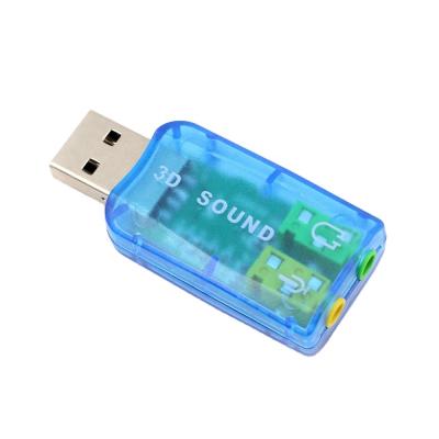 China External Computer Sound Adapter 5.1 Channel USB 2.0 Sterso Sound Card For PC Laptop for sale