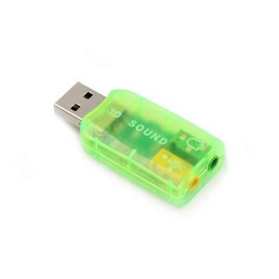 China USB 2.0 Computer Adapter External Sound Stereo Sound Card 3.5 Mm Jack Microphone Earphone 2 In 1 Adapter With Mic Input for sale