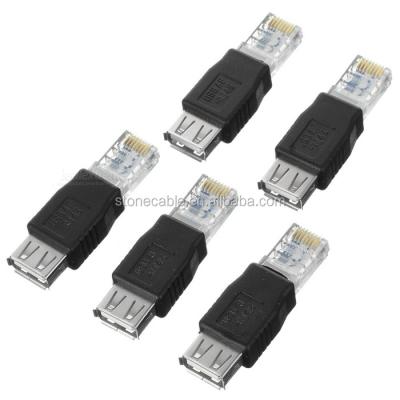 China Networking USB 2.0 Type A Female To Male RJ45 Ethernet Connector Adapter for sale