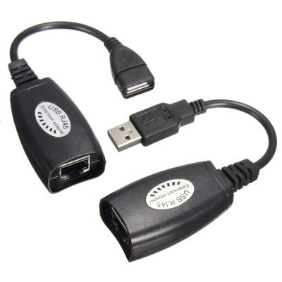 China LAPTOP USB 2.0 Extension RJ45 Adapter Over Cat5/5e/6 USB To RJ45 Extender for sale