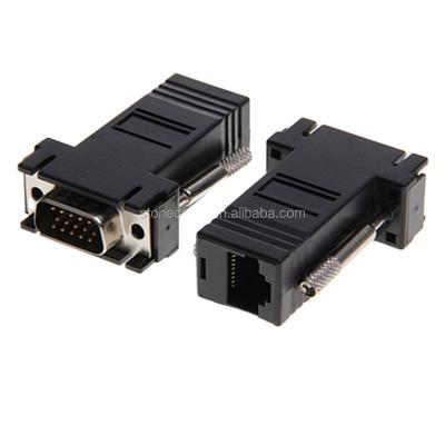 China Computer VGA Extender Utp Cat5/5e/6 VGA To Lan Cat 5 Cat5e Cat6 Extender Converter Adapter for sale