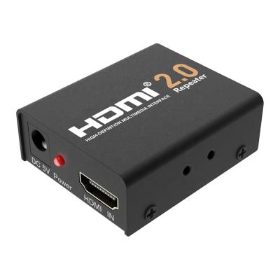 China HDMI2.0 60HZ 18Gbps HDMI Female To HDMI Splitter Signal Repeater Supplement Amplifier 4K 60Hz Female Black 30M for sale