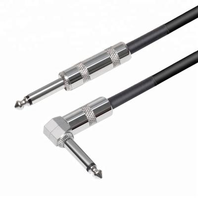 China High Quality Professional Right Angle Guitar Amplifier OEM Customs Audio Jack 6.35mm Stereo Cables for sale