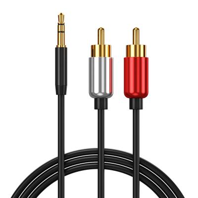 China To. cheap COMPUTER audio 3.5MM to 2RCA 2 RCA connector male to aux stereo cable. Audio Y Splitter Masculine Kablo Kabel for sale