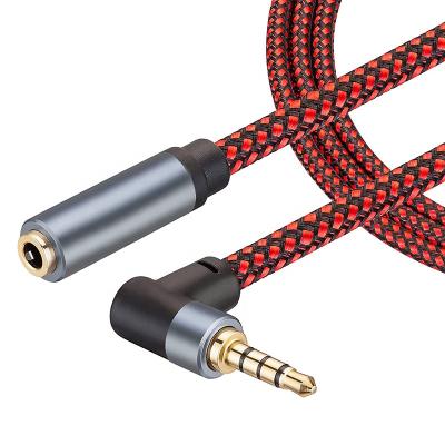 China 90 Degree Right Angle Lead Male 3.5MM Car Audio Cable To Aux Trrs. female audio to trrs extension microphone cable for sale