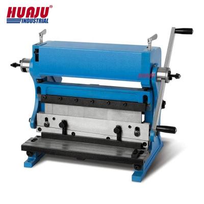 China Building Material Shops Huaju Industrial 3 IN 1 305 mm 12 Inch Sheet Metal Guillotine Shear Press Brake Roll Bending Machine for sale