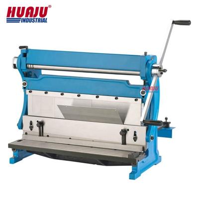 China Building Material Shops Huaju Industrial 3 IN 1,610 Mm 24 Inch Sheet Metal Guillotine Shear Press Brake Roll Bending Machinery for sale