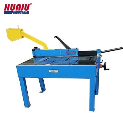 China Construction Works Huaju TSC-1010 Industrial Hand Arm Guillotine Sheet Metal Shear Control Metal Plate Cutter With Big Table for sale