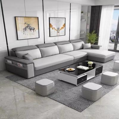 China Simple modern combination and washable removable sofa 7 seat fabric technology cover BMS Nordic removable corner sofa for sale