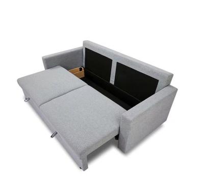 China Factory Wholesale Solid Wood Multifunctional Foldable Double Extended Single Sofa Bed Living Room With Storage Function Sofa Bed for sale