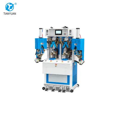 China PLC Control Field Double Cold And Double Hot Type Heel Forming Machine For All Kinds Of Women And Men's Shoes for sale