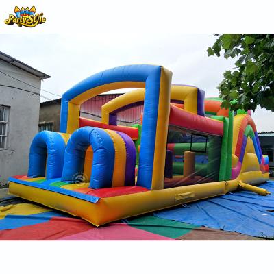 China 0.55mm PVC Tarpaulin Inflatable Jumper Air Bouncer Bouncy Jumping Castle Bounce House Obstacle Course for sale