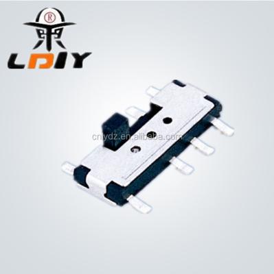 China mini power dpdt slide switch 2 pole 4 position sliding switch 2P4T 2P3T 2P2T LY-SS10 for sale