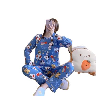 China Women Cartoon Pajamas Girls Breathable Cartoon Home Wear Kindly for sale