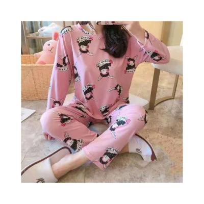 China China Wholesale High Quality 2021 Long Sleeve Women's Breathable Pajamas Set Female Homewear for sale