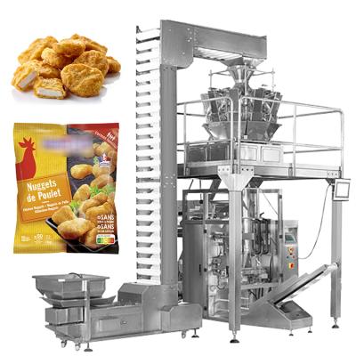 China Food Easy to Use Vertical 1kg 2kg Chicken Nuggets Pouch Filling and Packing Machine for sale