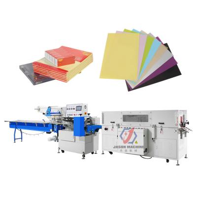 China Automatic food polliw heat book flow packing machine shrink a4 thermal paper wrapping machines for sale